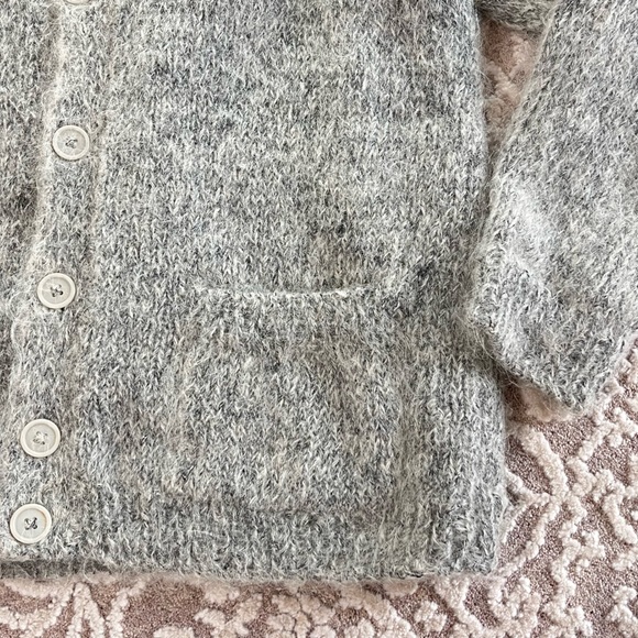 Artisan Hand-Knit Wool Mohair Grandpa Cardigan - Picture 8 of 13
